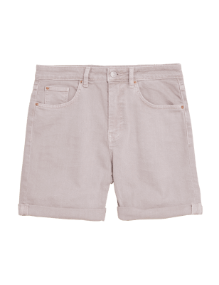 

Womens M&S Collection Denim Boyfriend Shorts - Dusted Pink, Dusted Pink