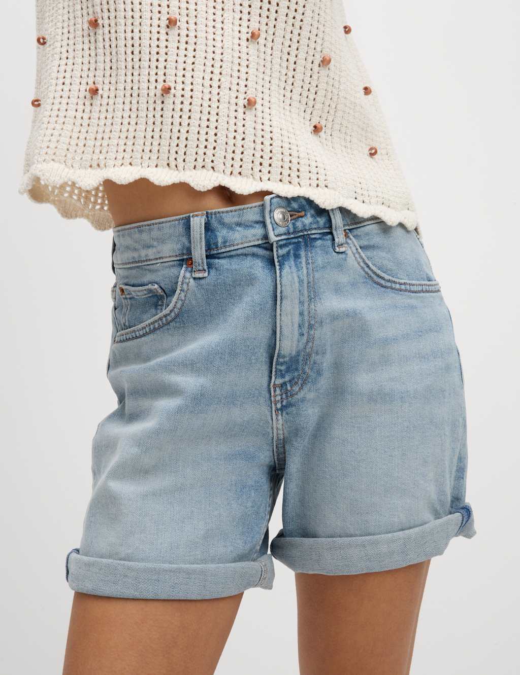 Denim Boyfriend Shorts image 1