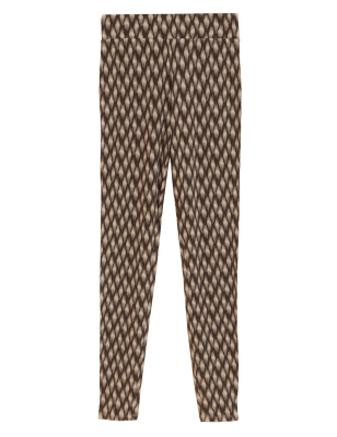 

Womens M&S Collection Gemusterte Leggings mit hohem Bund und StayNew™ - Bitter Chocolate, Bitter Chocolate