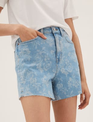 Denim Mom High Waisted Shorts