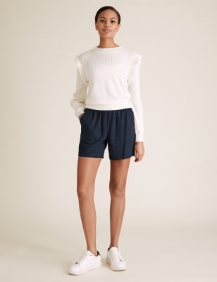

M&S Collection Pantalón corto de linoWomens - Navy, Navy