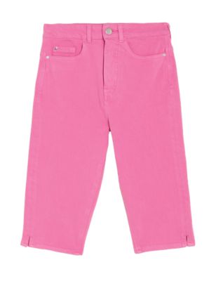 

Womens M&S Collection Magic Shaping Denim Knee Length Shorts - Rose Pink, Rose Pink