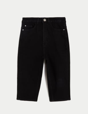 

Womens M&S Collection Knielange Denim-Shorts mit Magic Shaping - Black, Black