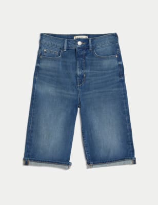 Magic Shaping Denim Bermuda Shorts