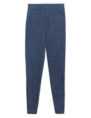 

Womens M&S Collection Gemusterte Leggings mit hohem Bund - Indigo Mix, Indigo Mix