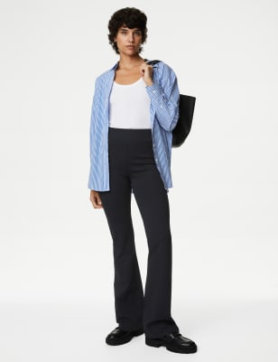 Jersey Elasticated Waist Flared Trousers, M&S Collection