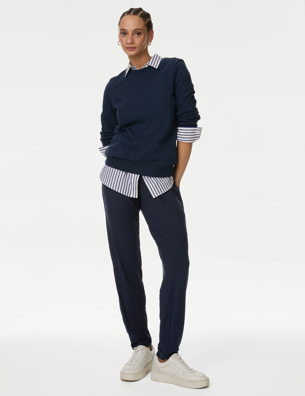 Jersey Tapered Ankle Grazer Trousers image 3