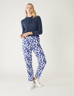 Jersey Printed Tapered Trousers - ID