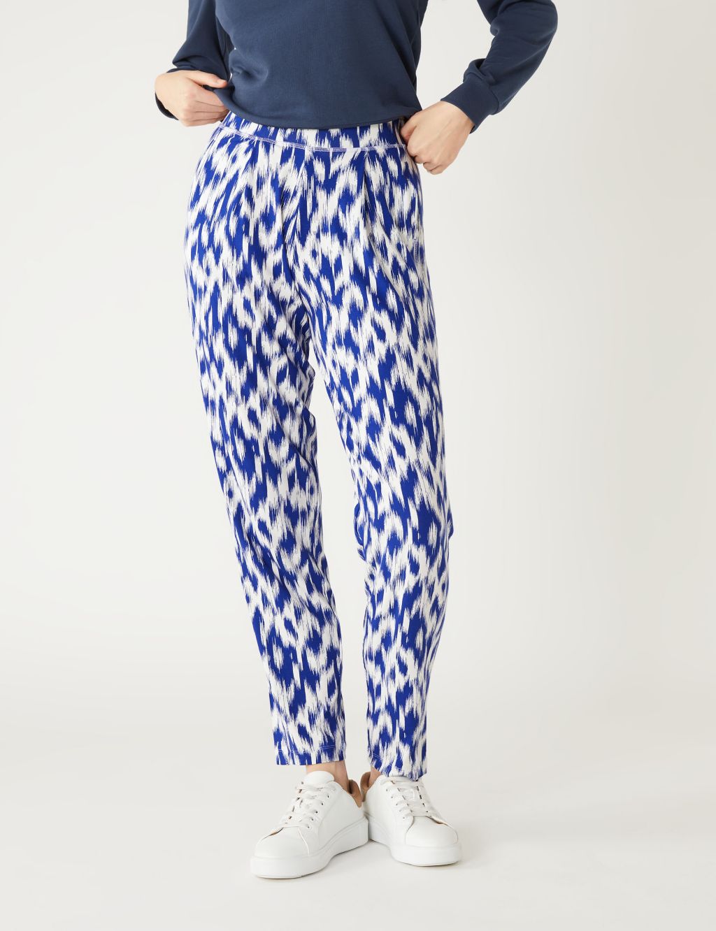 Jersey Printed Tapered Trousers image 3