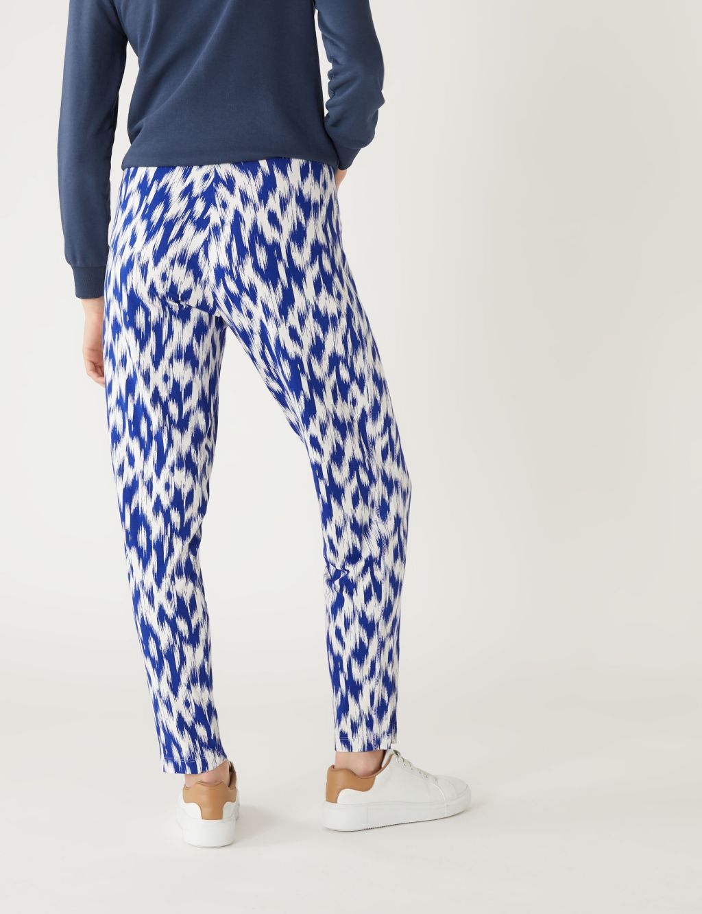 Jersey Printed Tapered Trousers image 4