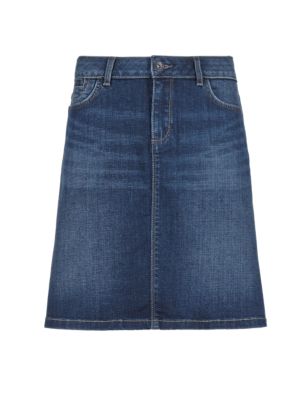 Denim A-Line Mini Skirt | Indigo Collection | M&S