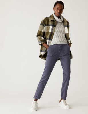 

Womens M&S Collection Joggerhose mit hohem Baumwollanteil und schmalem Schnitt - Moondust, Moondust