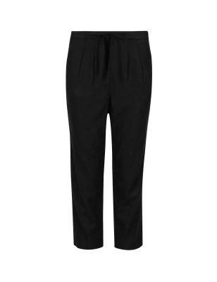 Linen Blend Cropped Trousers | M&S Collection | M&S