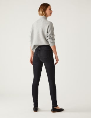 

Womens M&S Collection Ivy Premium Embroidered Skinny Jeans - Black, Black