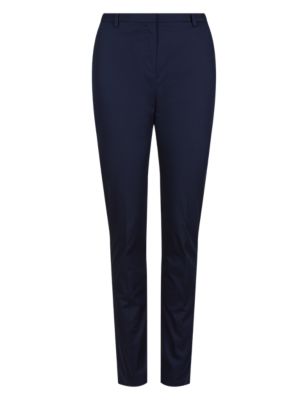 Cotton Rich Tapered Leg Trousers | M&S Collection | M&S