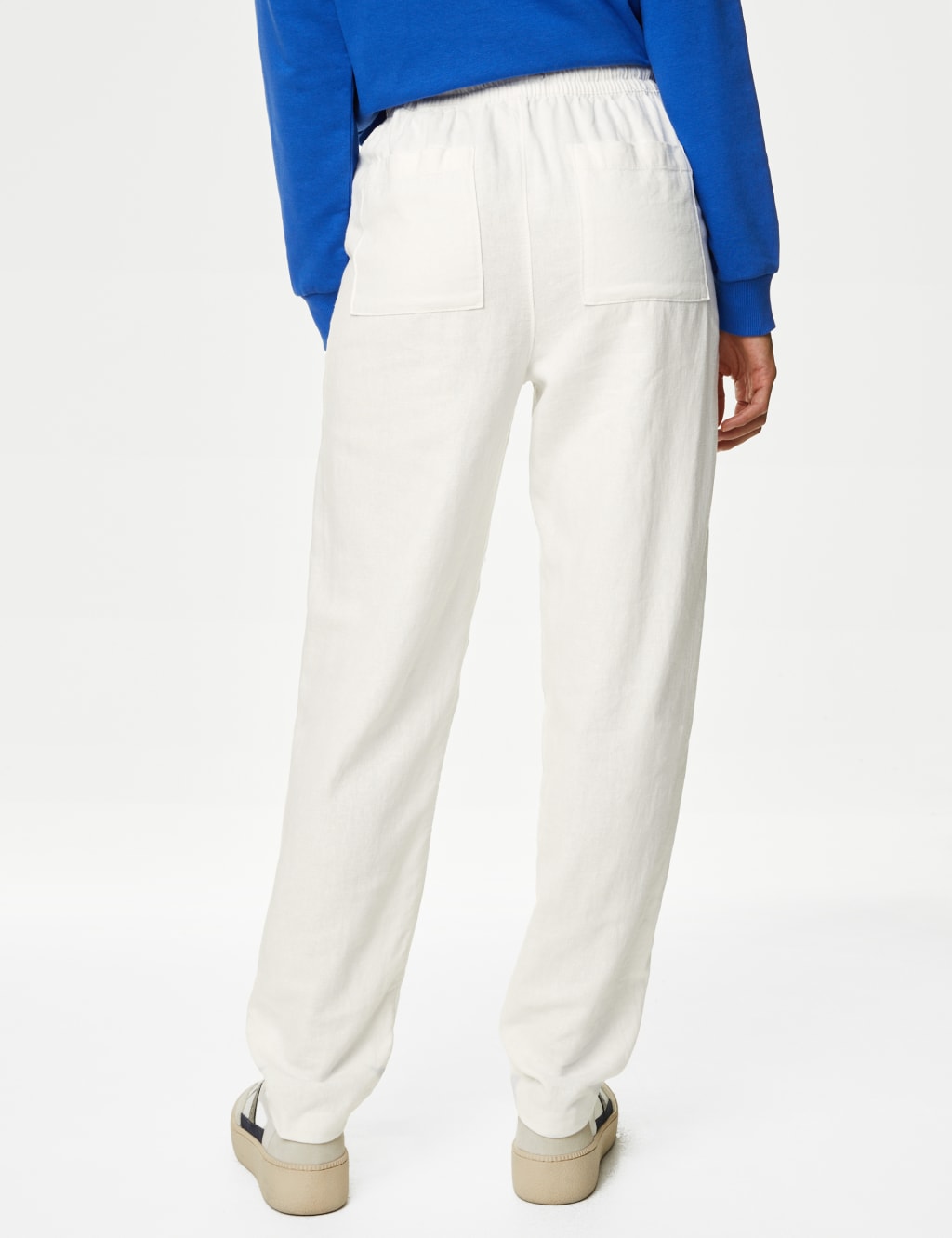 Linen Rich Tapered Trousers image 5