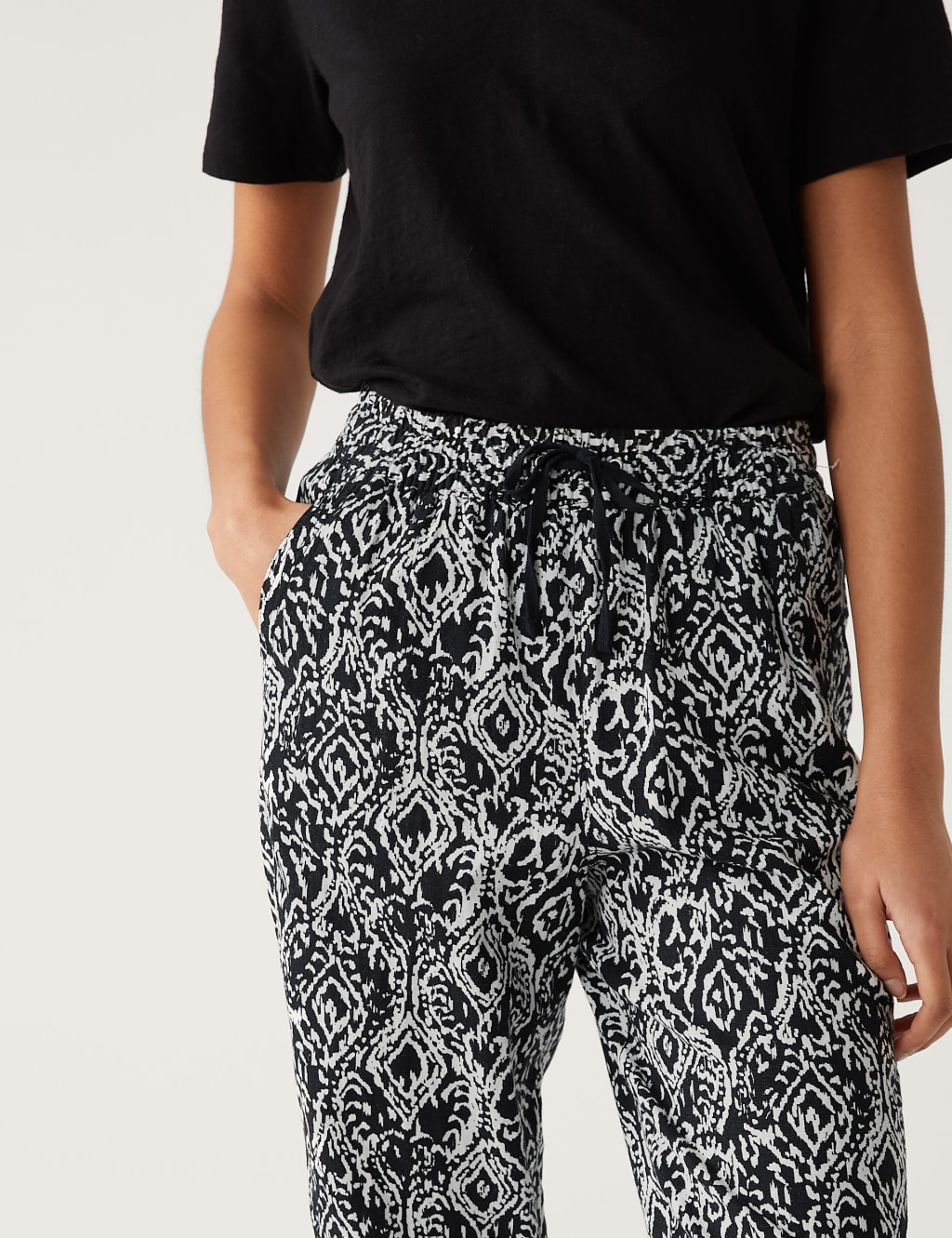 Linen Rich Tapered Trousers image 2