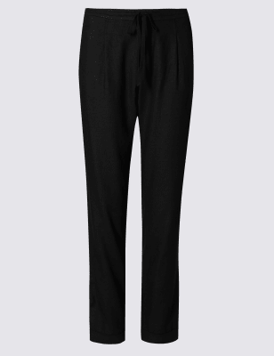 m and s black trousers