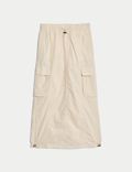 Pure Cotton Maxi Utility Skirt
