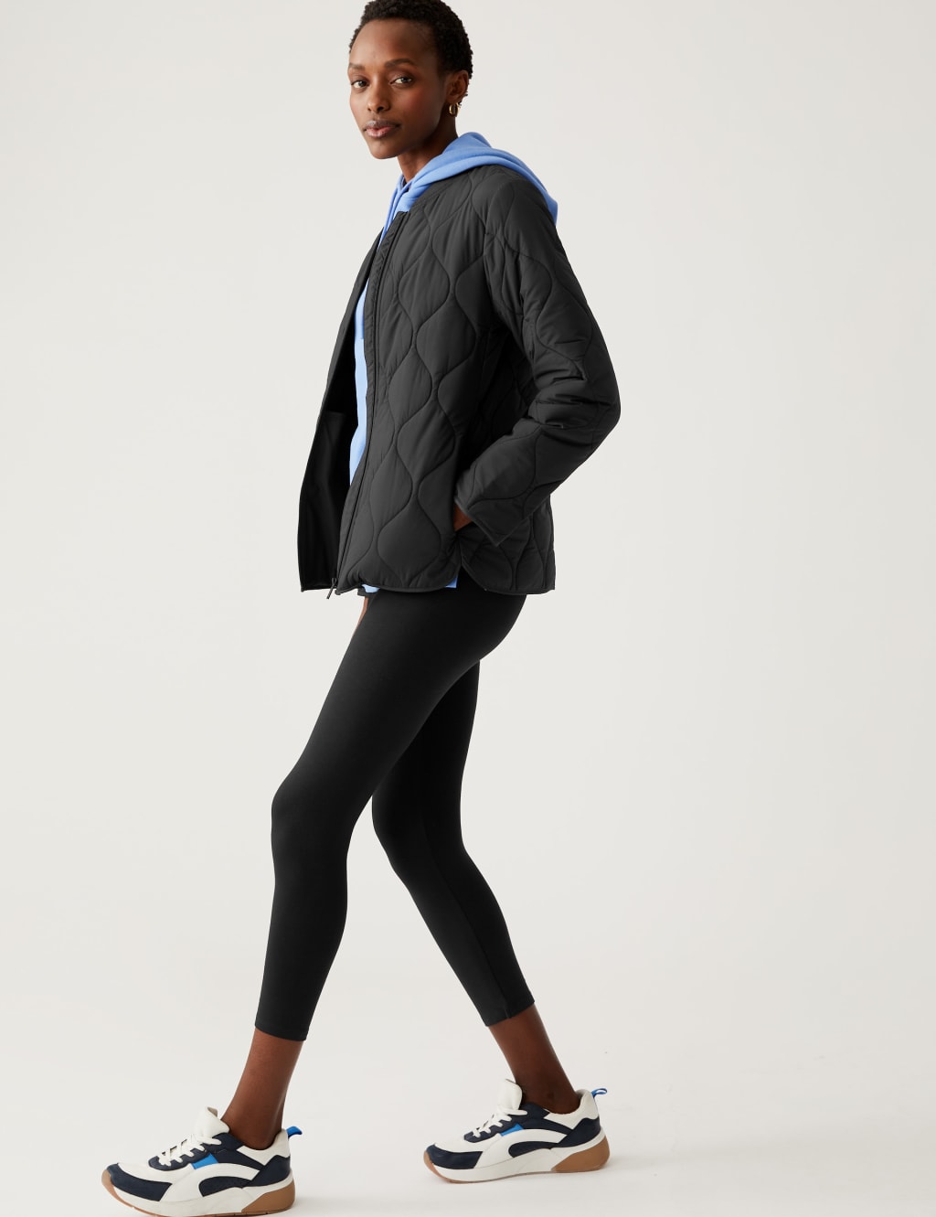 High Waisted Cropped Leggings image 1