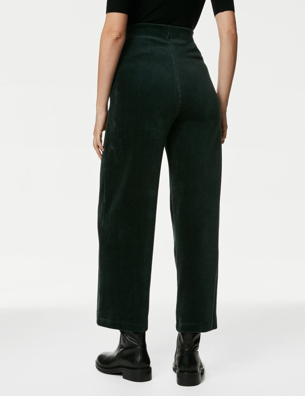 Cord Wide Leg Ankle Grazer Trousers image 5