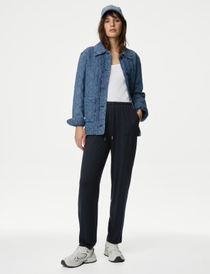 

Womens M&S Collection Schmal zulaufende Jersey-Hose mit Kordelzug - Midnight Navy, Midnight Navy