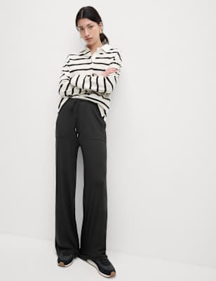 Jersey Wide Leg Trousers - CA