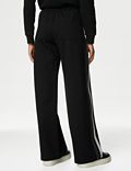 Ponte Sparkly Side Stripe Wide Leg Trousers