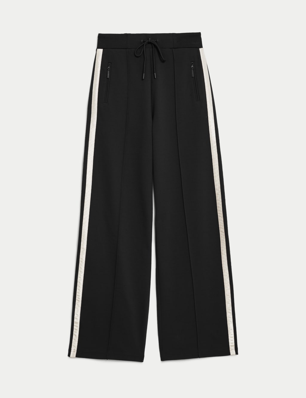 Ponte Sparkly Side Stripe Wide Leg Trousers image 2