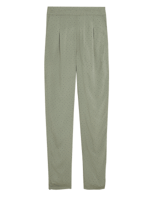 

Womens M&S Collection Printed Tapered Ankle Grazer Trousers - Khaki Mix, Khaki Mix