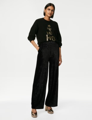 Velour best sale palazzo pants