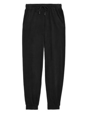 

Womens M&S Collection Faux Suede Cuffed Ankle Grazer Joggers - Black, Black