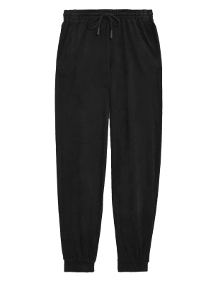 

Womens M&S Collection Faux Suede Cuffed Ankle Grazer Joggers - Black, Black