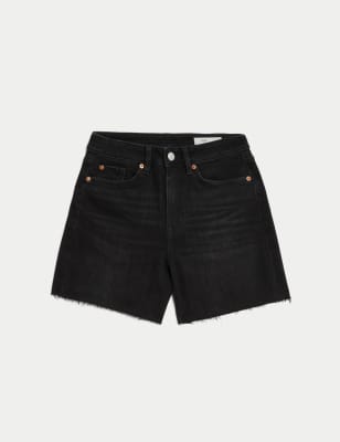 Denim High Waisted Mom Shorts - NZ