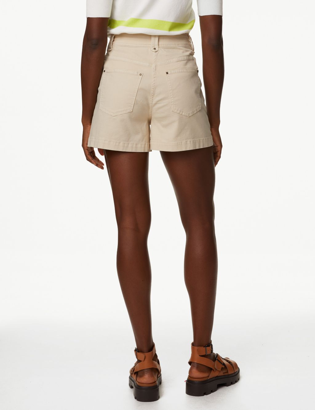 Cotton Rich High Waisted Utility Shorts image 3