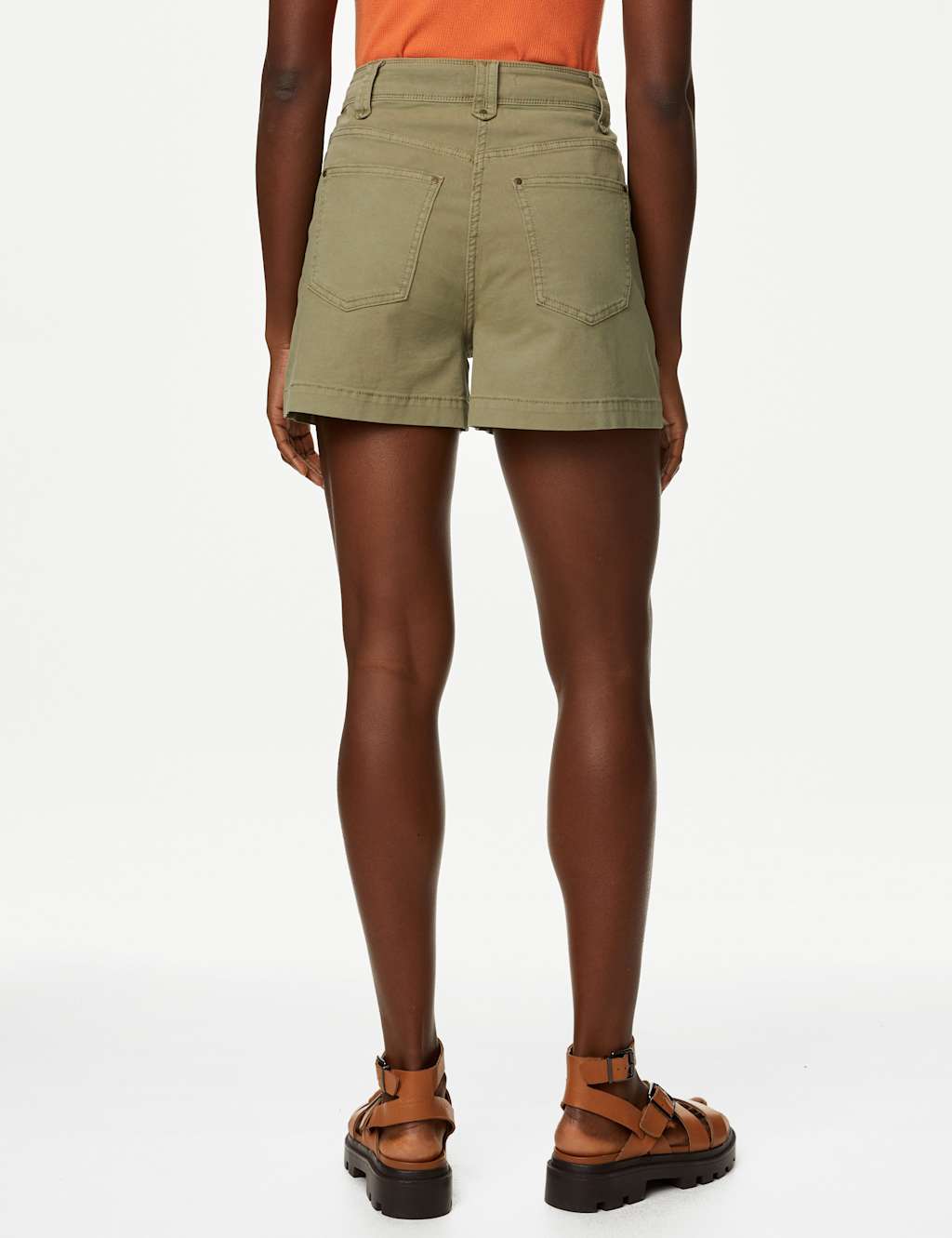 Cotton Rich High Waisted Utility Shorts image 3