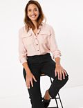 Figuurcorrigerende jeans met hoge taille en rechte pijpen