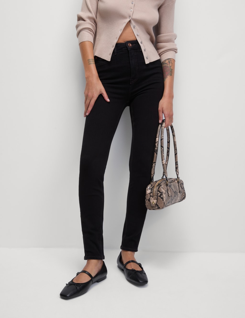 Women with Control Prime Stretch Denim Petite Crop Trousers - QVC UK