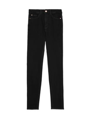 Womens M&S Collection Magic Shaping High Waisted Skinny Jeans - Black