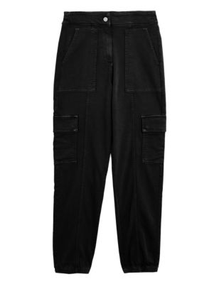 M&S Womens Cosy Cargo Tapered Trousers