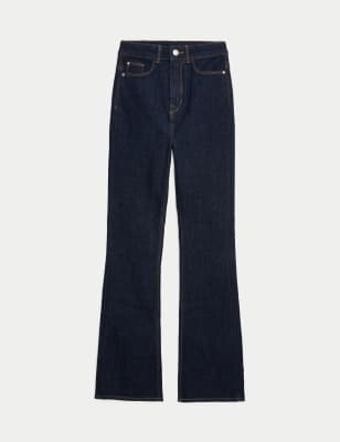 Patch Pocket Flare High Waisted Jeans, M&S Collection