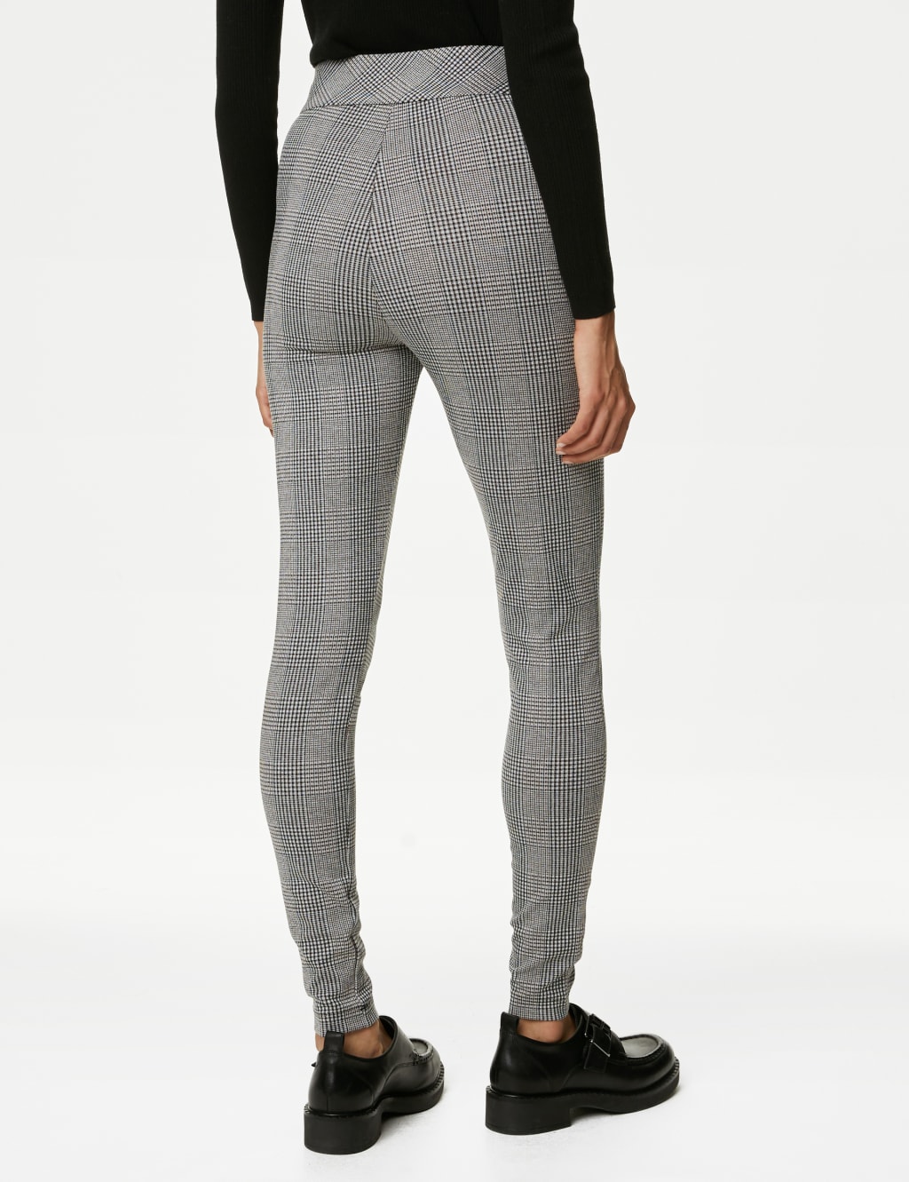 Checked High Waisted Leggings image 5