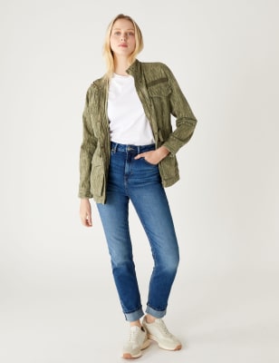

Womens M&S Collection Zigarettenjeans mit Webkante „Harper“ - Medium Indigo, Medium Indigo