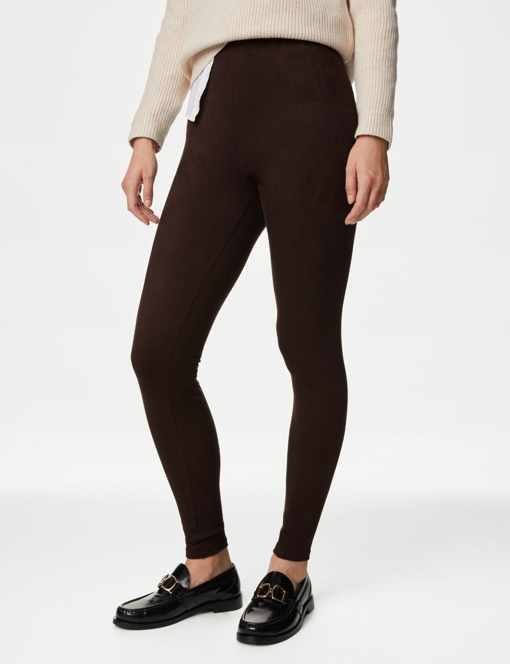 Suedette High Waisted Leggings image 3