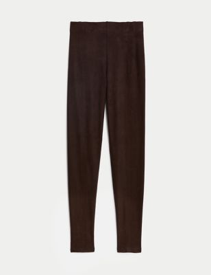 

Womens M&S Collection Suedette High Waisted Leggings - Bitter Chocolate, Bitter Chocolate