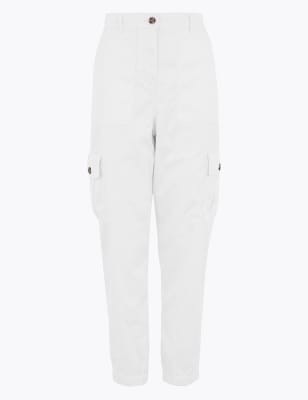 m&s white trousers