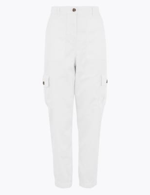 m&s ladies white trousers