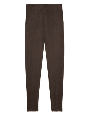 

Womens M&S Collection Leggings aus Wildlederimitat mit hohem Bund - Bitter Chocolate, Bitter Chocolate