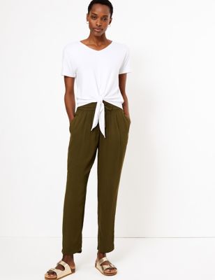 soft tapered trousers