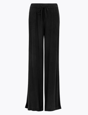 Drawstring Wide Leg Trousers | M&S Collection | M&S